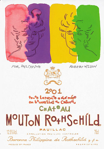 Этикетка вина Шато Мутон Ротшильд 2001 года - картинка