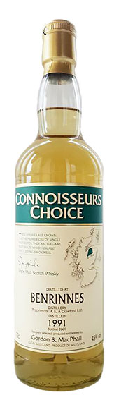 1991 Gordon & MacPhail Connoisseurs Choice Benrinnes 15 Years Old фото
