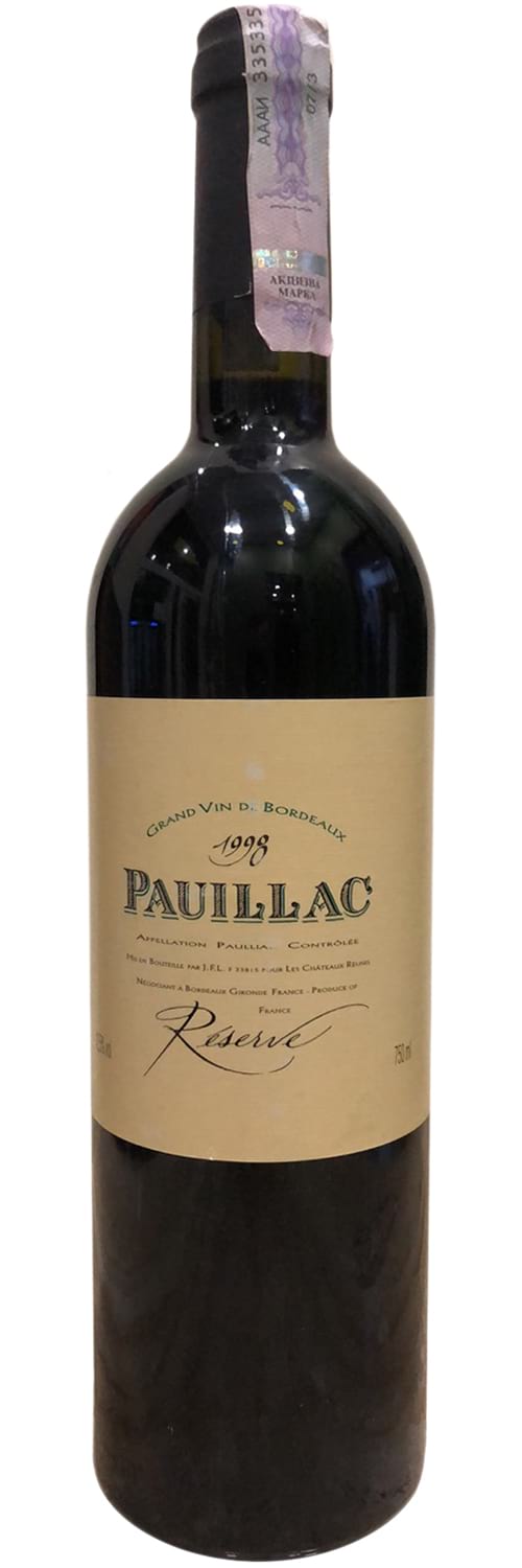 1998 L.D. Vins Grand Vin de Bordeaux Pauillac Reserve фото