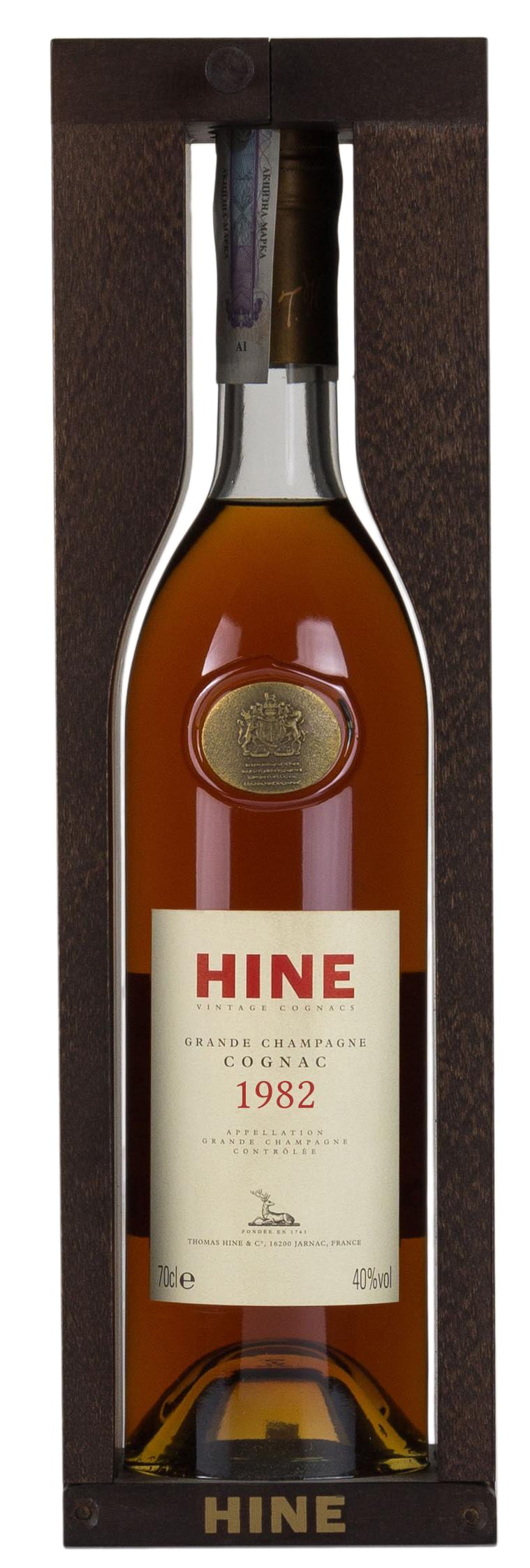 1982 Hine Vintage Cognac, Grande Champagne фото