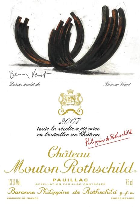 Этикетка вина Шато Мутон Родшильд 2007