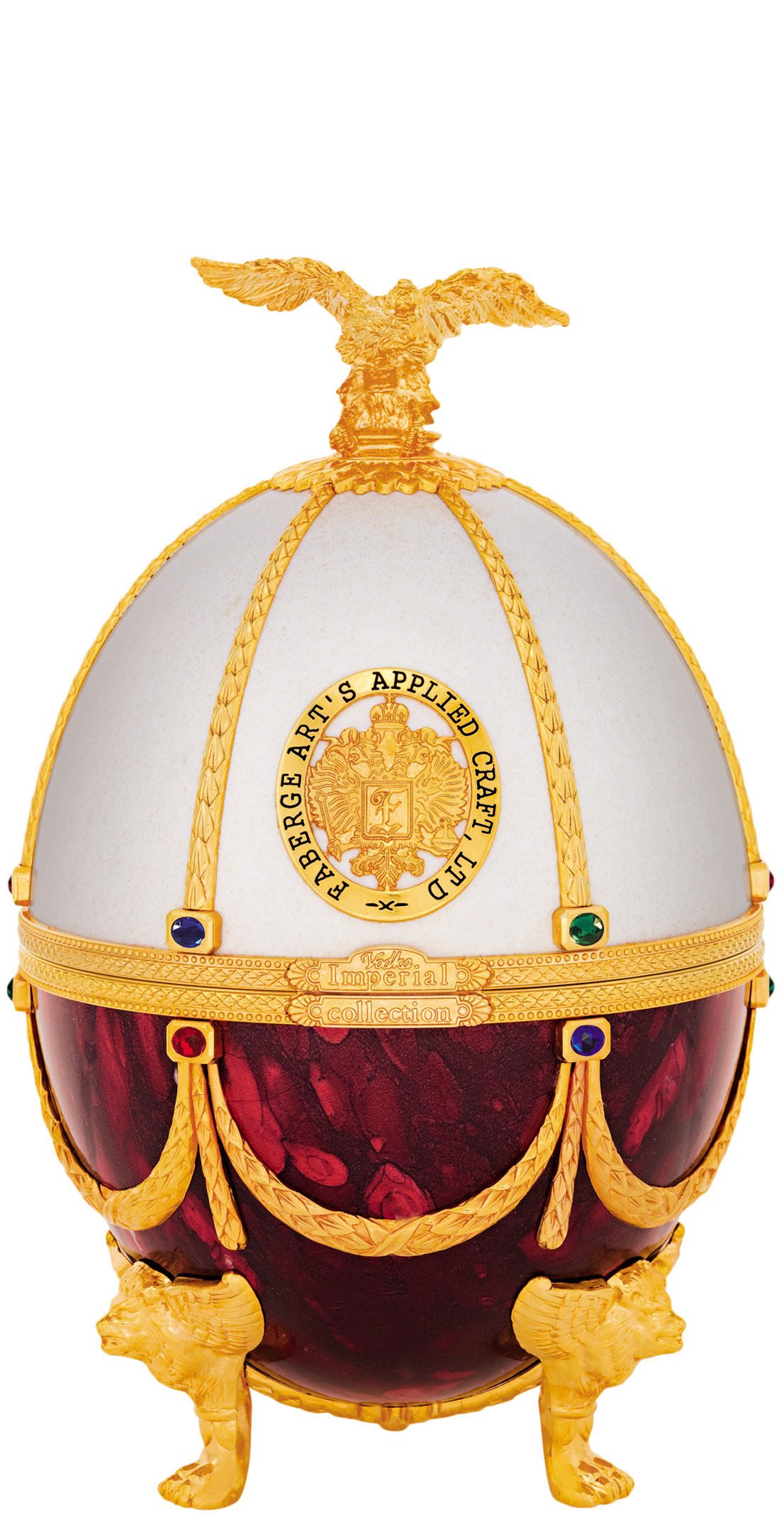 Ladoga Imperial Collection Faberge Egg Bordeaux White фото