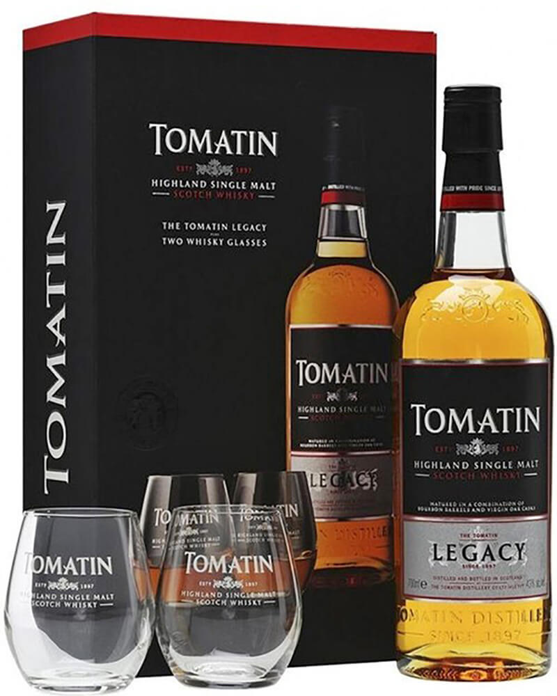 Tomatin Legacy, gift box & glasses фото