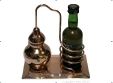Аламбик миниатюрный на медном основании для бутылки 0,05 л