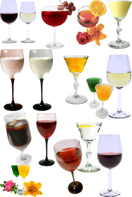 Разнообразие винных бокалов